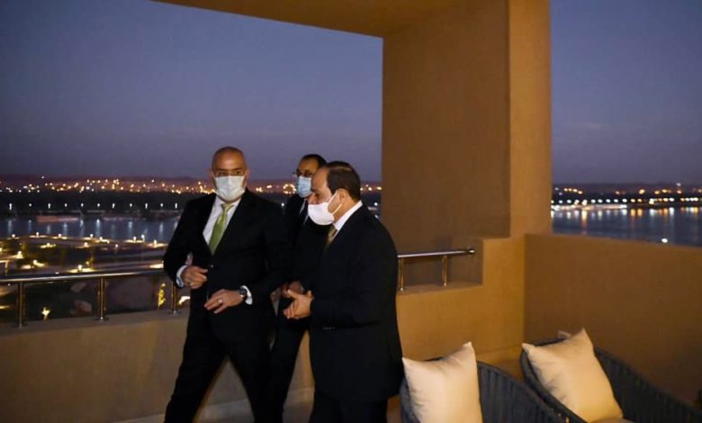 الرئيس السيسي أثناء افتتاح مدينة اسوان الجديدة