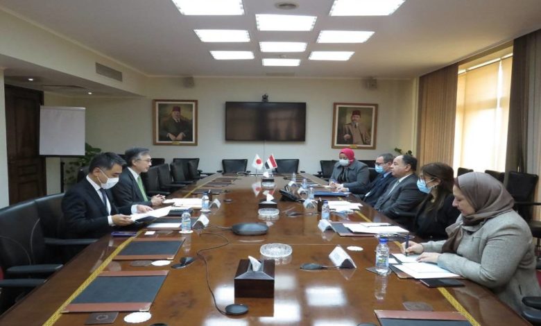 وزير المالية خلال لقائه بالسفير الياباني الجديد بالقاهرة