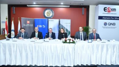 تحالف مصرفي يضم «QNB مصر» و«CIB» و«بنك القاهرة» لتمويل مشترك بقيمة 140 مليون دولار لشركة العلمين لمنتجات السيليكون