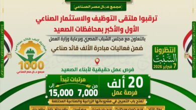 «عمال مصر» تطلق حملات ميدانية بالصعيد ضمن مبادرة «قطار التوظيف والاستثمار» لتوفير 20 ألف فرصة عمل